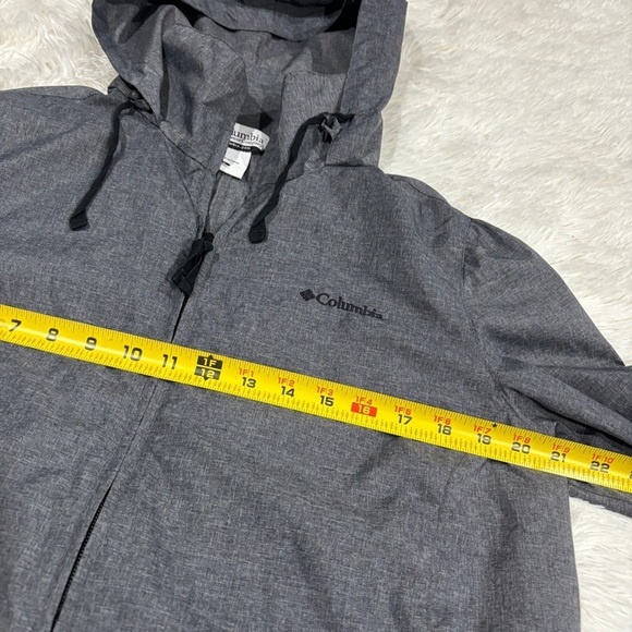 Columbia Soft Shell Hooded Full Zip Jacket Lightweight Pockets Windbreaker Large - Picture 8 of 11